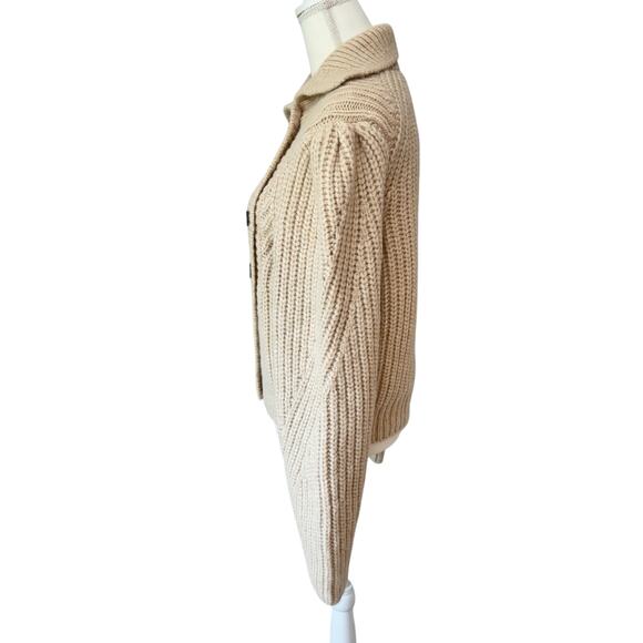 ULLA JOHNSON Sweater Womens M Beige Matilde Cardigan Baby Alpaca Blend - Picture 4 of 10